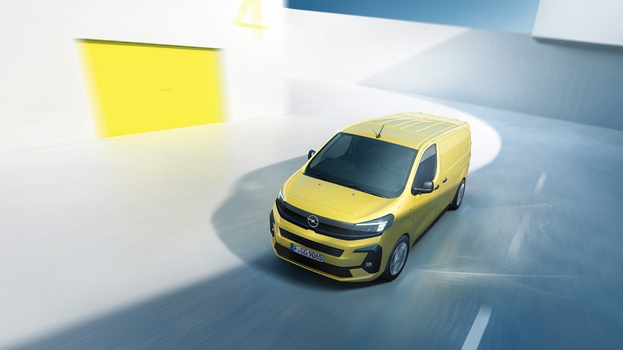 Az új Opel Vivaro felső oldalnézetből